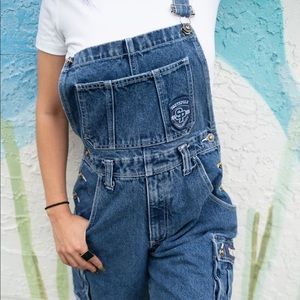 90s SouthPole overall shorts